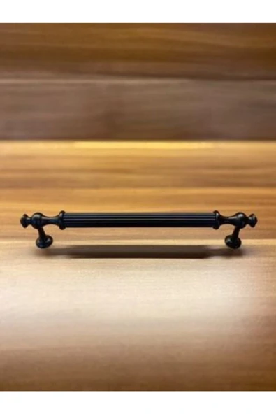 Misket Rustik 224 Mm Siyah Lüks Dolap Çekmece Kulp Mobilya Kulpları Siyah ürün görseli 1