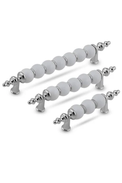 Polimer Modern Lüks Mobilya Dolap Çekmece Kulpları 96 mm 5 Adet ürün görseli 1