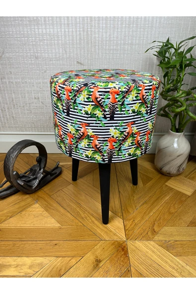 decosense Ağaçkakan Desenli Puf Bench oturak Tabure Koltuk ürün görseli 1