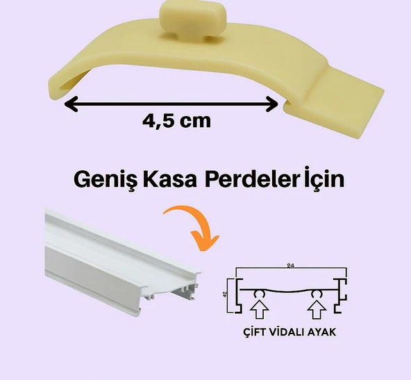 ZEBRA PERDE MONTAJ APARATI TAKMATİK - PORTRAY (10 ADET) ürün görseli 1