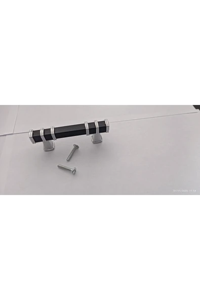 YÖRÜK 1 AD. 64 MM (6,4 CM) SİYAH-KROM Modern Lüks Mobilya Dolap Çekmece Kulpları 64 Mm ürün görseli 1