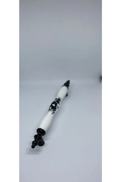 128 Mm Siyah Gül Polimer Lüks Kulp - Resim 2