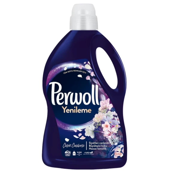 Perwoll Yenileme Çiçek Cazibesi Siyahlar için Sıvı Deterjan 50 Yıkama 2.75 lt ürün görseli 1