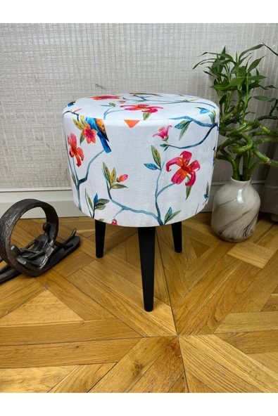 decosense Çiçekli Puf Bench Oturak Tabure koltuk ürün görseli 1