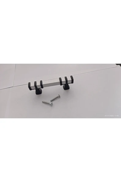 YÖRÜK BEYAZ-SİYAH 5 AD 64 MM (6,4 CM) Kulp Lüks Alüminyum Dolap Mutfak Çekmece ÇOÇUK ODASI Kulp ürün görseli 1