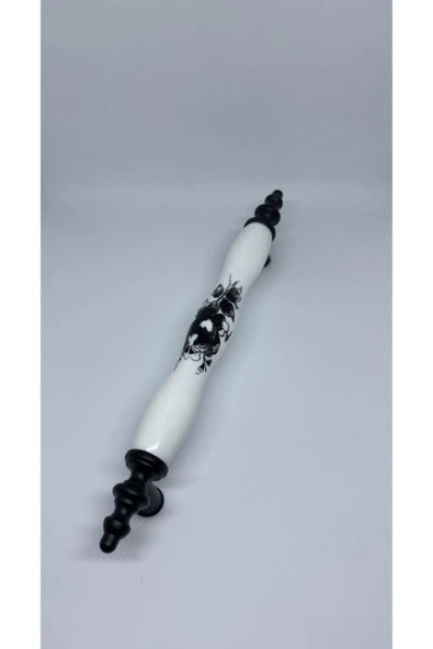 128 Mm Siyah Gül Polimer Lüks Kulp - Resim 4