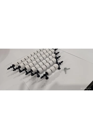 POLİMER MODERN 5 AD. 192 MM SİYAH Lüks Mobilya Dolap Çekmece Kulpları MİSKET-BONCUK KULP ürün görseli 1