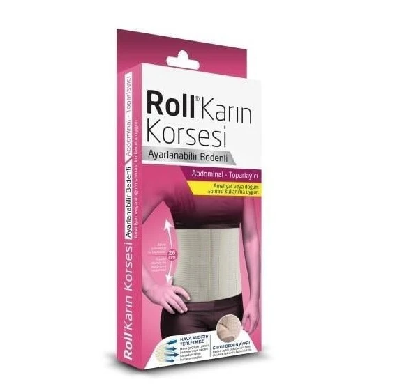 Roll Karın Korsesi Ayarlanabilir Bedenli 26 cm ürün görseli 1