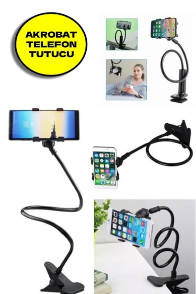 Akrobat Telefon Tutucu Oynar Başlıklı (siyah) (kutusuz) ürün görseli 1