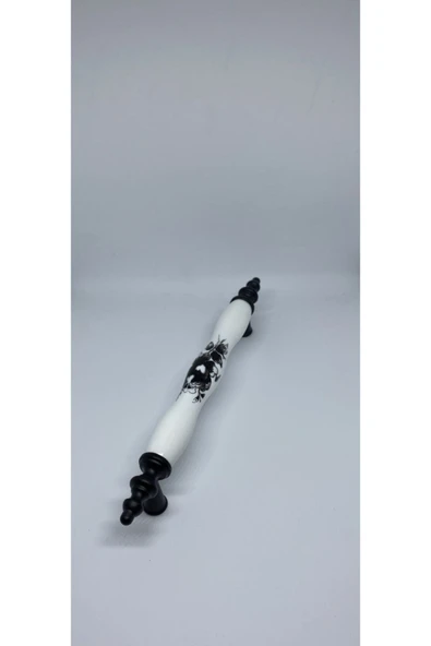 128 Mm Siyah Gül Polimer Lüks Kulp - Resim 3
