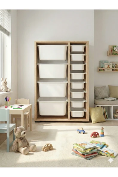 decosense 12 Çekmeceli Çok Amaçlı Oyuncak Dolabı ve Saklama Ünitesi Çocuk Odası Düzenleyici ETİKET HEDİYELİ OD 112SM ürün görseli 1