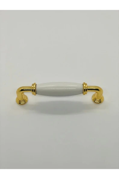 Porcellana Perla - 96mm Porselen Kulp Mobilya Kulbu Dolap Kulbu- Altın ürün görseli 1