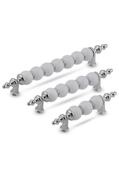 160 Mm 1 Adet Polimer Boncuk Lüks Modern Dolap Çekmece Kulpları Mm Krom Boncuk ürün görseli 1