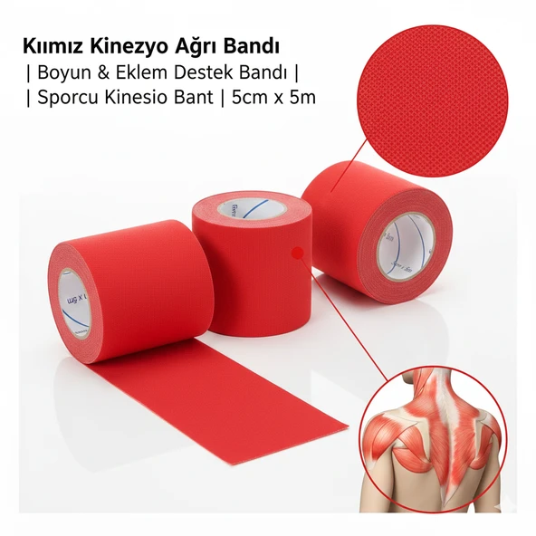 Kinezyo Ağrı Bandı  5 cm x 5 m Mavi ürün görseli 1