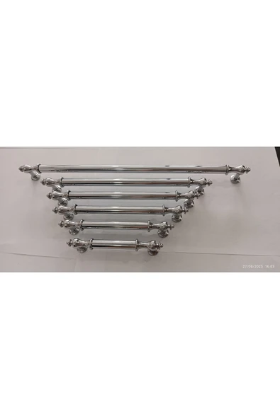KUZEY Roma 96 MM KROM Lüks Modern Çekmece Dolap Vestiyer Mobilya Kulpları ürün görseli 1