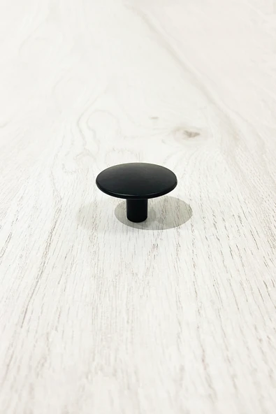 3.5 cm Çapında Siyah Renkli Tek Delikli Düğme Kulp - Dolap/Kapak/Çekmece/Mobilya Kulp ürün görseli 1