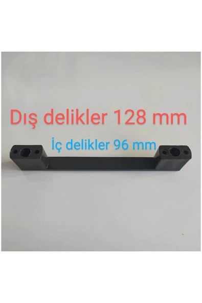 Mobilya Dolap Çekmece Kulp Köprü 96-128mm Mat Siyah Renk Sert Polimerr ürün görseli 1