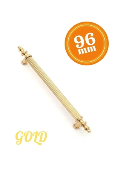 Alüminyum Lüks  Boru Lüks Kulp 96mm Gold (dolap Çekmece Mobilya Mutfak) ürün görseli 1