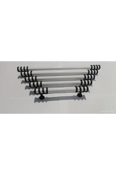 SİYAH BEYAZ METAL KULP 96 MM (9,6 CM ) MOBİLYA KULPU,DOLAP KULPU,MUTFAK DOLAP KULPU,ÇEKMECE ürün görseli 1