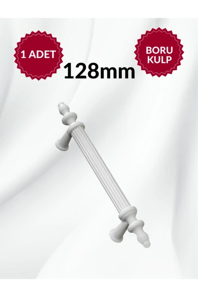 128 Mm Beyaz Plastik Çekmece Boru Kulp – Şık Ve Dayanıklı Tasarım ürün görseli 1