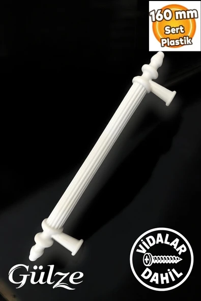 160mm BEYAZ KUMRU MODEL MOBİLYA KULPLARI-MUTFAK, ÇEKMECE, DOLAP KULPLARI (SERT PLASTİK) ürün görseli 1