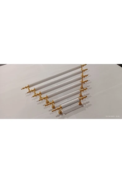 EMİR 1 AD. BEYAZ-ALTIN 160 MM Metal Vidalı KULPDolap,şifonyer,ünite,komidin,mutfak Dolabı,vestiyer ürün görseli 1