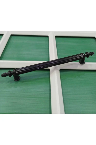 GÜR 160 MM SİYAH İĞNE AYAK SİYAH ÇİZGİLİ PLASTİK BORU GÜR DOLAP-ÇEKMECE-MOBİLYA-MUTFAK KULPLARI ürün görseli 1