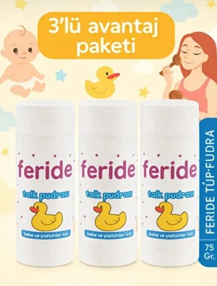 Feride Talk Pudrası 75 Gr X 3 Adet (SKT:03/2031) ürün görseli 1