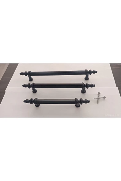 SERT POLİMER 160 MM SİYAH BORU KULP MUTFAK DOLAP - Resim 3