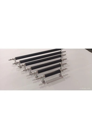 EMİR 1 AD. SİYAH-KROM 224 MM Metal Vidalı KULP Dolap,şifonyer,ünite,komidin,mutfak Dolabı,vestiyer ürün görseli 1