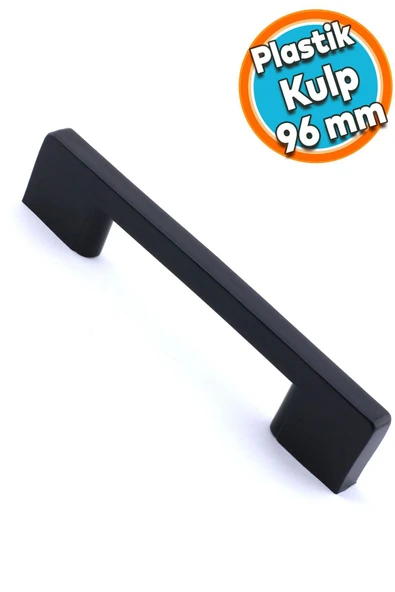 Mobilya Mutfak Dolabı Çekmece Dolap Kulpları Kapak Kulpu Kulbu Siyah 96 mm Plastik Kulp ürün görseli 1