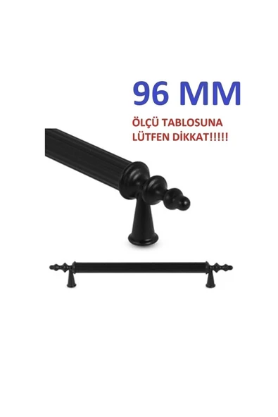 Efsun Metal Kulp Siyah 96mm Mutfak Dolabı Kulp Ayakkabılık Dolap Kulp Banyo Dolabı Kulp ürün görseli 1