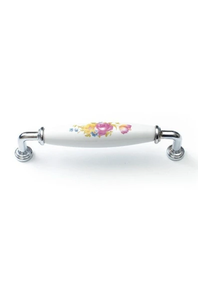 Porcellana Perla - 128mm Porselen GÖRÜNÜMLÜ Kulp Mobilya Kulbu Dolap Kulbu ürün görseli 1