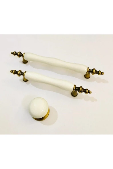 Ultra Deluxe Antik-krem Porselen Kulp 128 Mm ürün görseli 1