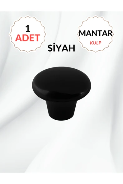 Mantar Plastik Düğme Siyah Yuvarlak Mobilya Çekmece Düğme Kulp – Dayanıklı Ve Şık Tasarım ürün görseli 1