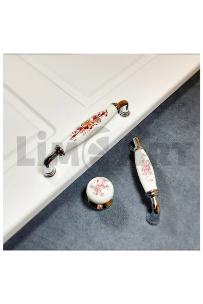 96 mm Krom Porselen görünümlü Kulp Modelleri Modern Dolap Çekmece Mobilya Mutfak Kulbu 148 ürün görseli 1
