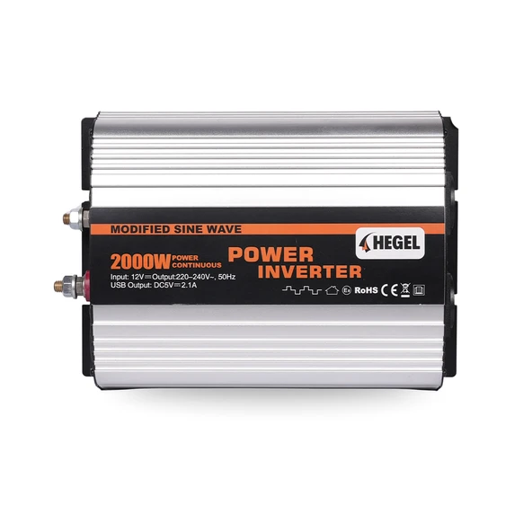 HEGEL - İnges 2000 WATT 12 VOLT MODİFİYE SİNÜS İNVERTER - 12V 2 KW İNVERTÖR - KARAVAN , BAĞ EVİ ürün görseli 1