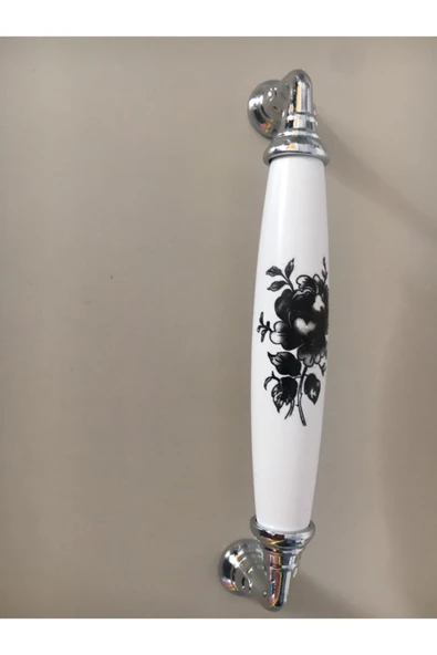 Dolap Kulp Siyah Çiçekli Polimer 96 Mm (9,6 CM) -0013-stk2728 Polimer ürün görseli 1