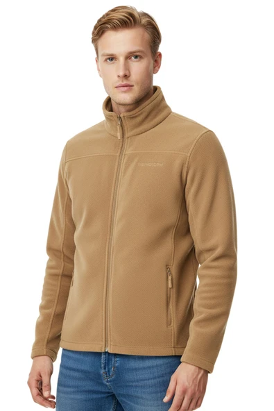 Thermoform Erkek Tam Fermuar Polar Kışlık Mont Köroğlu Kum ürün görseli 1
