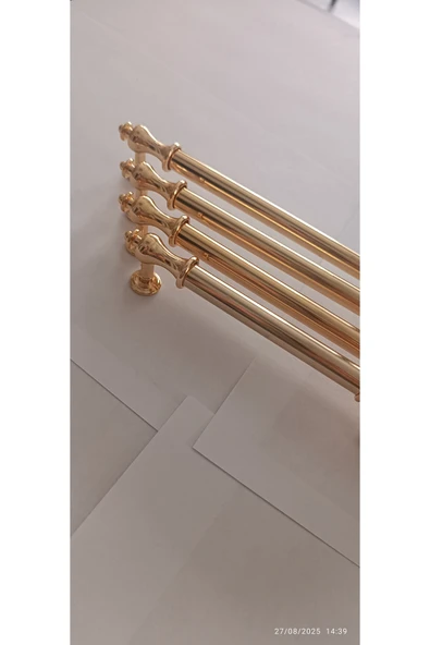 Roma KUZEY 224 MM ALTIN Lüks Modern Çekmece Dolap Vestiyer Mobilya Kulpları ürün görseli 1