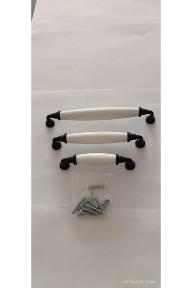 5 ADET SEÇİL 96 128 160 MM SİYAH Lüks Modern Çekmece Dolap Vestiyer Mobilya Kulpları BEYAZ ürün görseli 1
