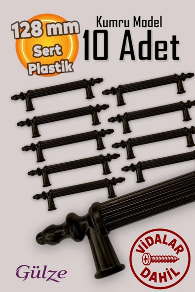 128mm KUMRU MODEL MOBİLYA KULPLARI-MUTFAK, ÇEKMECE, DOLAP KULPLARI (10 ADET) ürün görseli 1