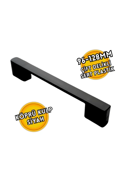 Çift Delikli 96-128 Mm Plastik Köprü Kulp, Lüks Sert Plastik, Mutfak Mobilya Dolap Çekmece Kulpu ürün görseli 1