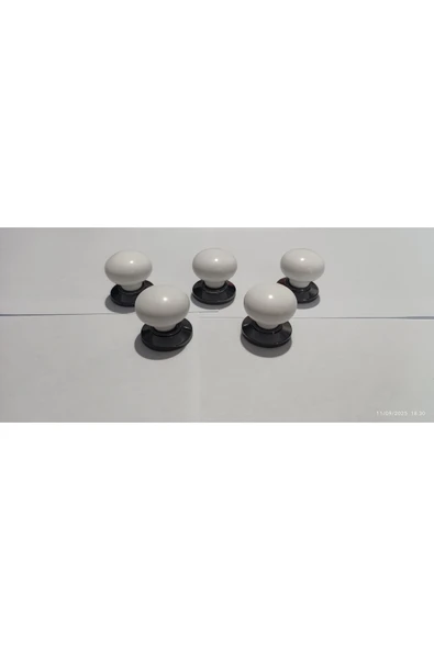 Düz Düğme BEYAZ FÜME Mobilya Çekmece Dolap Kulbu 1 AD.Tek Delikli Düğme Kulp-kapak/çekmece/mobilya ürün görseli 1
