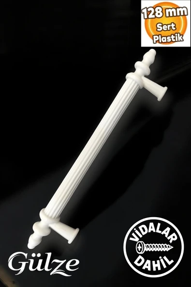 128mm BEYAZ KUMRU MODEL MOBİLYA KULPLARI-MUTFAK, ÇEKMECE, DOLAP KULPLARI (SERT PLASTİK) ürün görseli 1