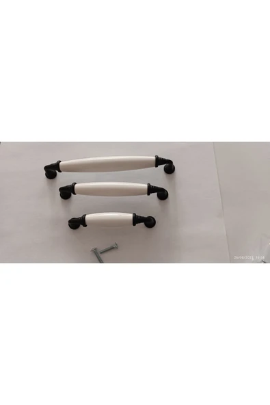 SEÇİL 96 128 160 MM SİYAH Lüks Modern Çekmece Dolap Vestiyer Mobilya Kulpları BEYAZ ürün görseli 1