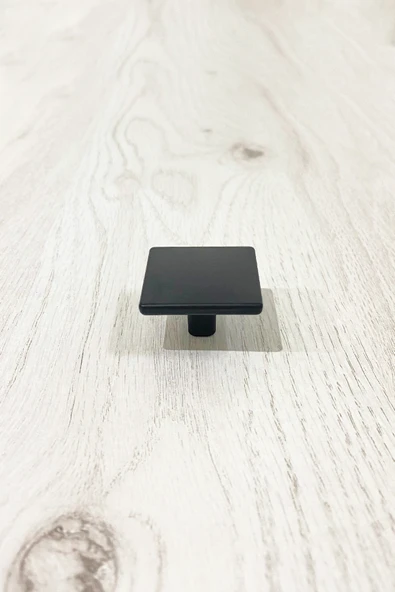 3.5 Cm Kare Siyah Renkli Tek Delikli Düğme Kulp - Dolap/kapak/çekmece/mobilya Kulp ürün görseli 1