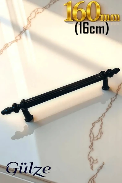 160mm SİYAH KUMRU MODEL MOBİLYA KULPLARI-MUTFAK, ÇEKMECE, DOLAP KULPLARI (SERT PLASTİK) ürün görseli 1