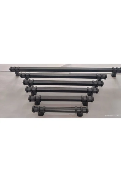 YÖRÜK 128 MM SİYAH Lüks Modern Çekmece Dolap Vestiyer Mobilya Kulpları ürün görseli 1