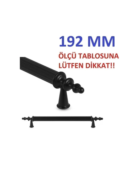 EFSUN METAL KULP SİYAH 192MM 1 ADET KULP DOLAP KULP MOBİLYA KULP - Resim 3